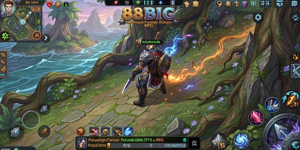 Screenshot gameplay <strong>88BIG</strong> yang menunjukkan aksi mendebarkan dalam pertempuran RPG.