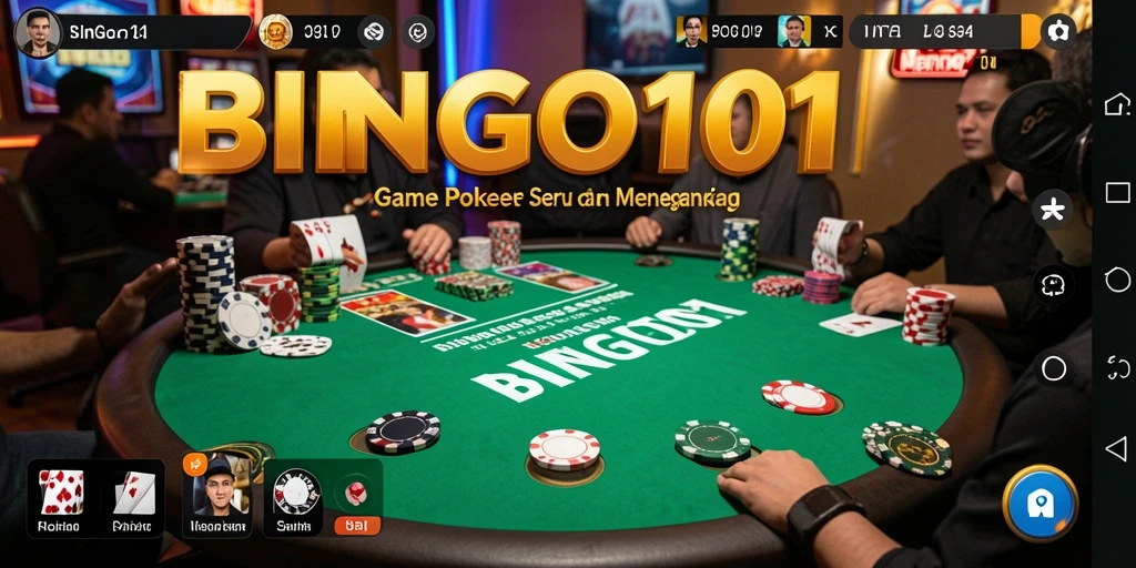 Tampilan gameplay poker BINGO101 yang seru dan menegangkan.