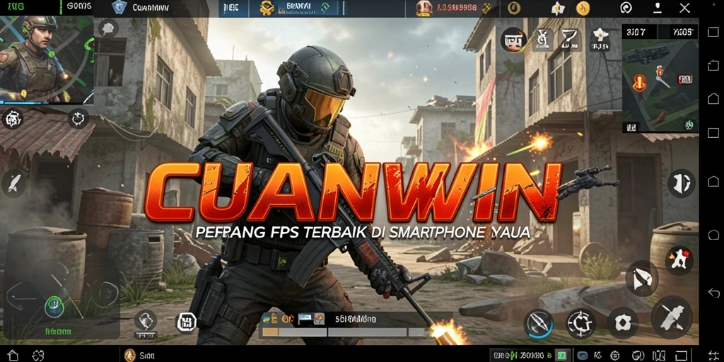 Screenshot CUANWIN menunjukkan aksi pertempuran yang mendebarkan di game FPS.
