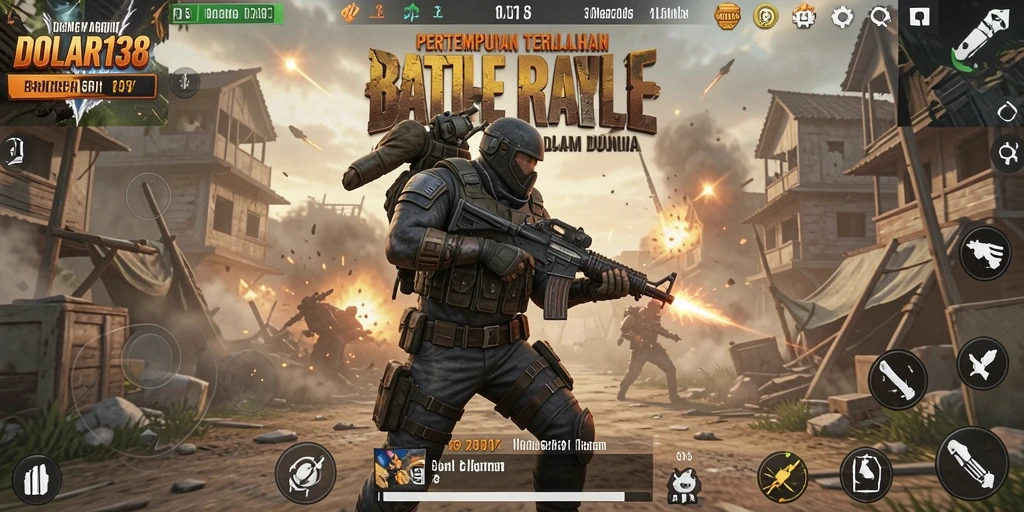 Tampilkan gameplay seru dari DOLAR138 di arena Battle Royale.