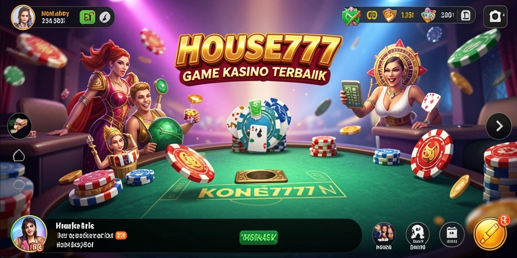 Screenshot gameplay <strong>HOUSE777</strong> penuh aksi dari dunia Kasino.