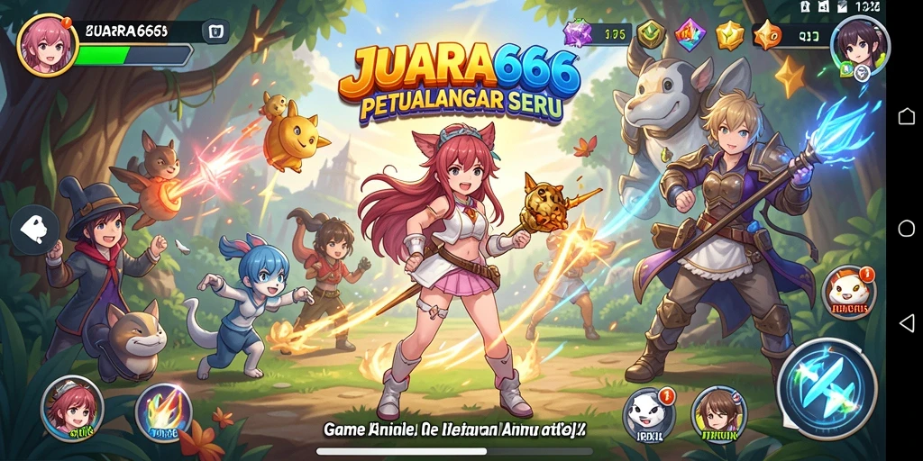 Tampilan gameplay JUARA666 dengan aksi karakter Anime yang menakjubkan.