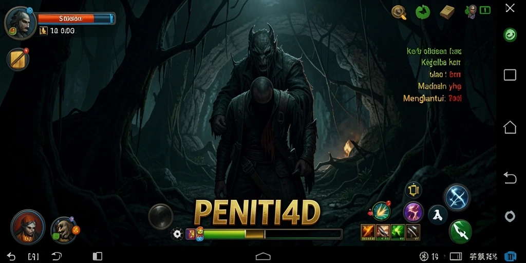 Tangkapan layar gameplay PENITI4D yang menampilkan suasana Horror yang mencekam.