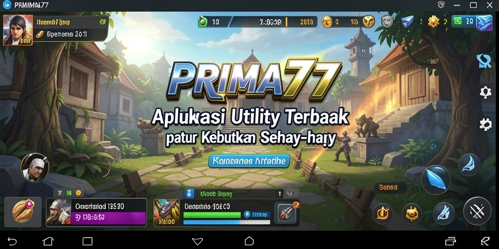 Tampilan antarmuka utama PRIMA77 yang user-friendly dan fungsional.