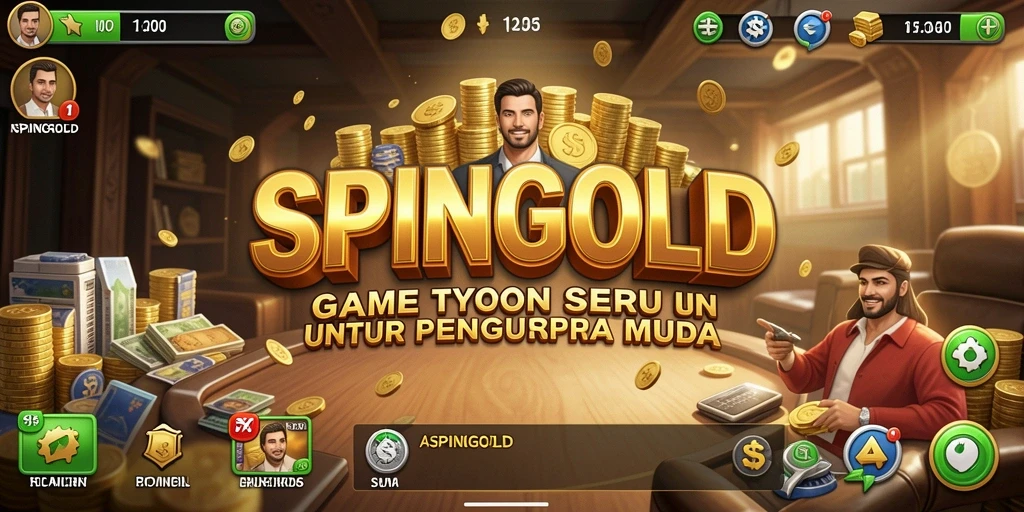 Screenshot tampilan gameplay SPINGOLD yang menarik dan menyenangkan.