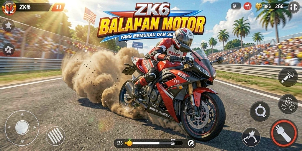 Gameplay intens dengan balapan motor yang mendebarkan dan grafis mengagumkan.